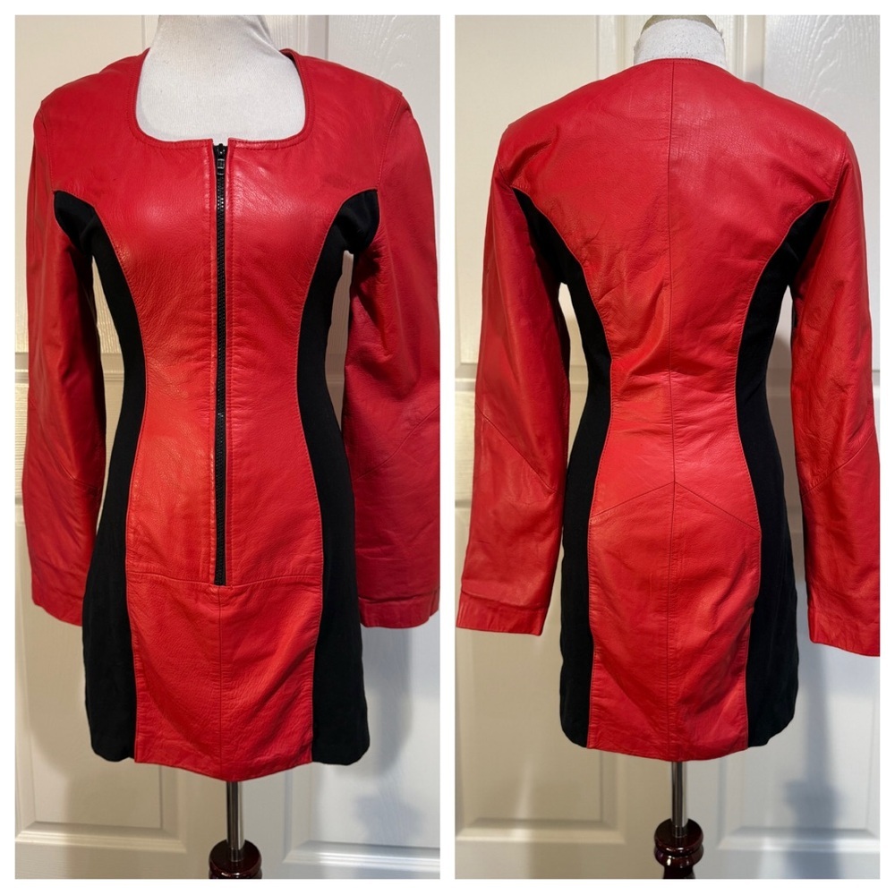 Leather vintage dress by Chia